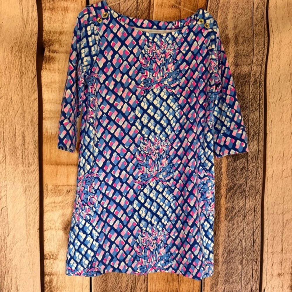 Lilly Pulitzer Girls Sophie‎ Dress Pop Up Toe Print Colorful Shift Sz 4–5